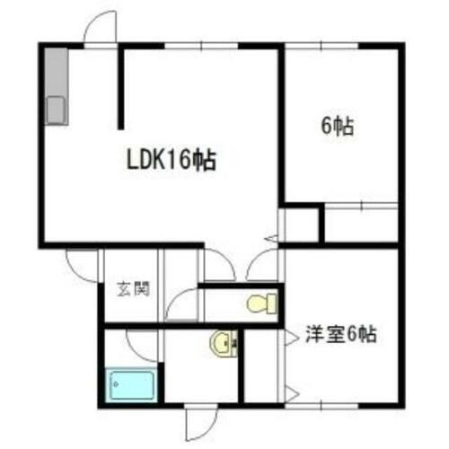 中のマンションDの間取り