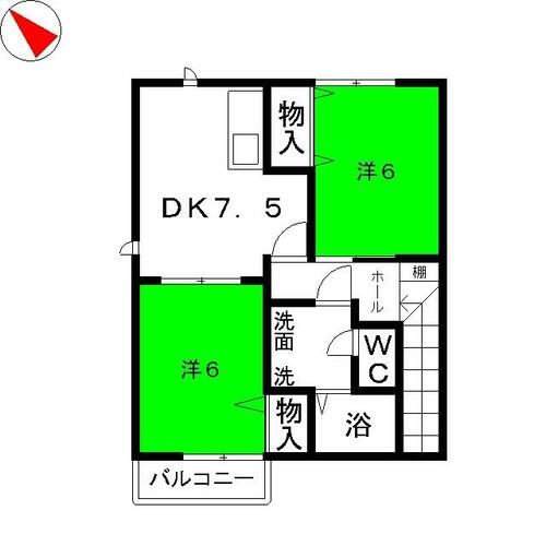 エバーグリーンハイツの間取り