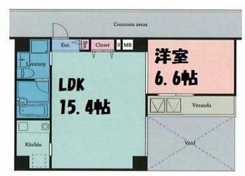 コートハウス416の間取り