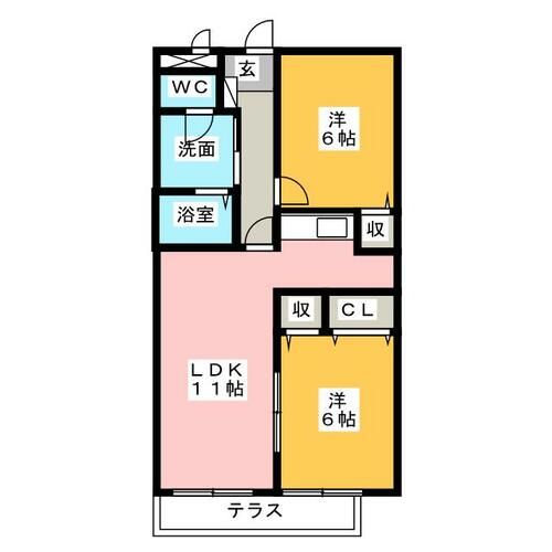 パルテール ヴィラ Kの間取り