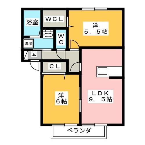 メゾン越戸Cの間取り