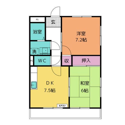 マンションエサカの間取り
