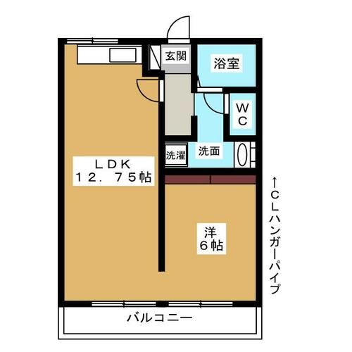 テアーコート平和 Aの間取り