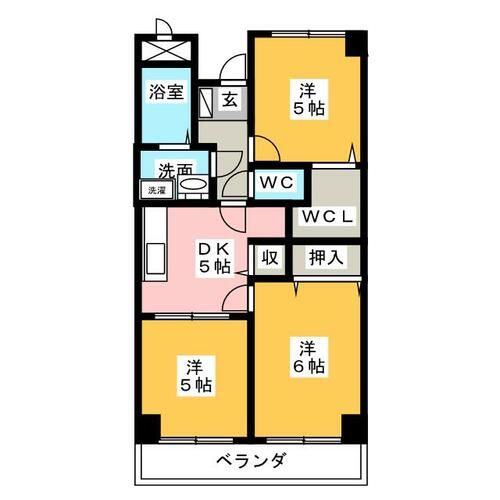 フリュイティアⅠの間取り