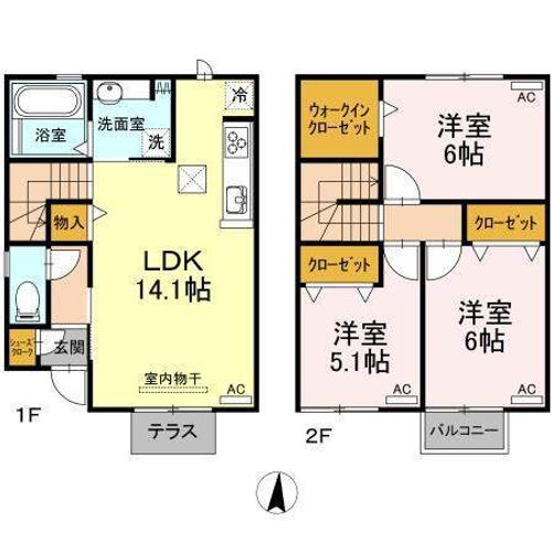 ハイツ春咲 北館の間取り