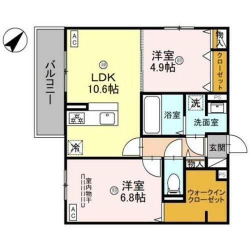 兵庫県神戸市須磨区東町4丁目(アパート)の賃貸物件の間取り