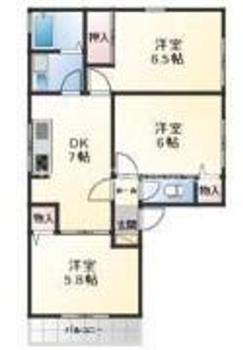 兵庫県姫路市網干区和久(アパート)の賃貸物件の間取り