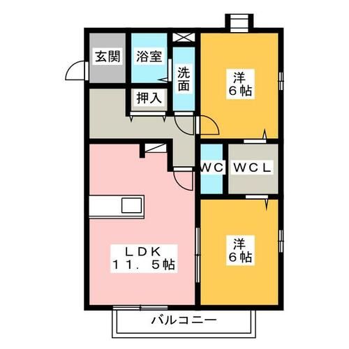 パルティーレ野並の間取り