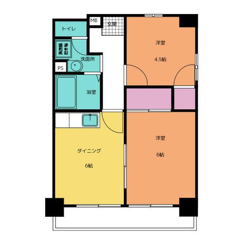 レスポアールEAST21thの間取り