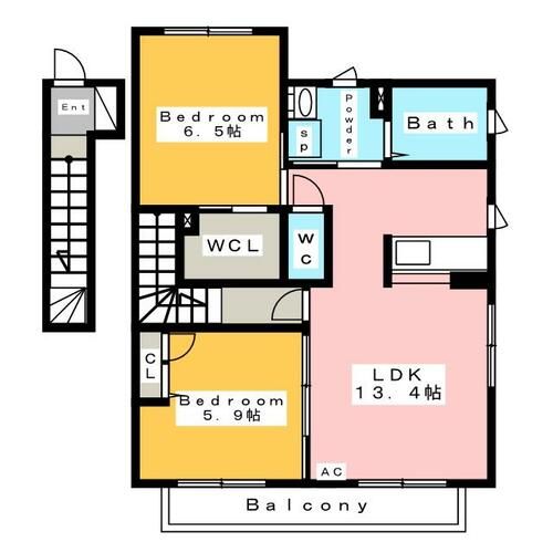 ユートピア東山 Fの間取り