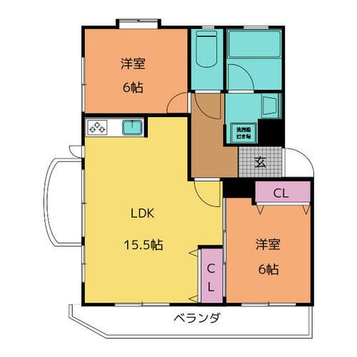 コーポ豊明の間取り