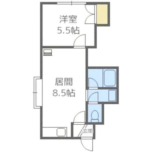 北海道札幌市手稲区西宮の沢三条3丁目(アパート)の賃貸物件の間取り