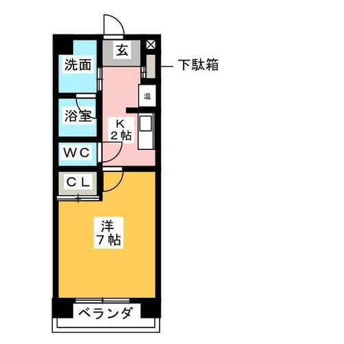 ラフィネ多屋Ⅲの間取り
