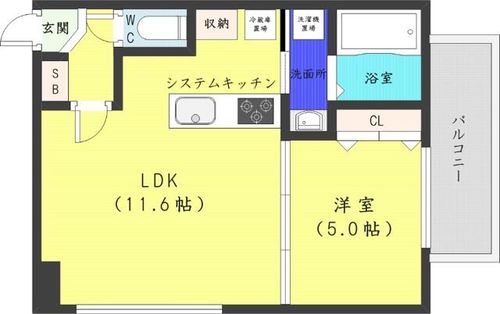 北海道札幌市中央区南一条西17丁目(マンション)の賃貸物件の間取り