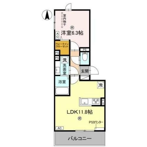 兵庫県尼崎市塚口町5丁目(アパート)の賃貸物件の間取り