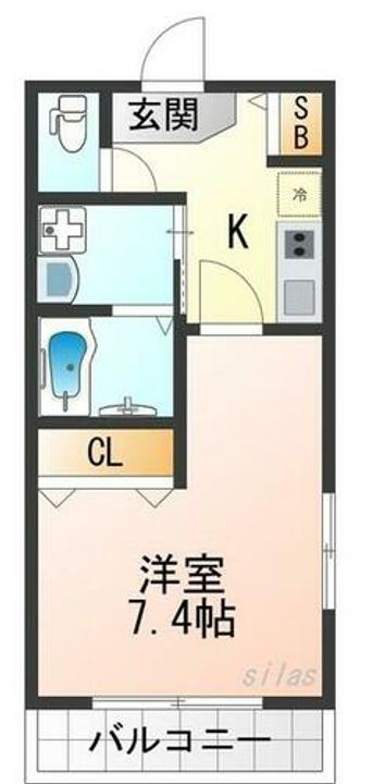 兵庫県西宮市大畑町(アパート)の賃貸物件の間取り