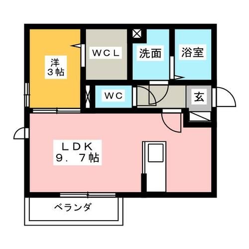 キャトルセゾン桜館の間取り