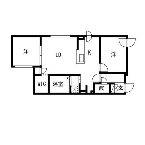 北海道札幌市西区八軒一条東1丁目(マンション)の賃貸物件の間取り