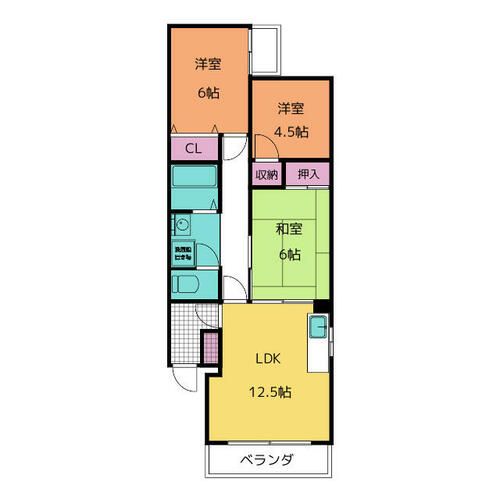 プリオール牧野の間取り