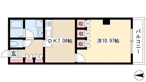 セイント橘1103の間取り