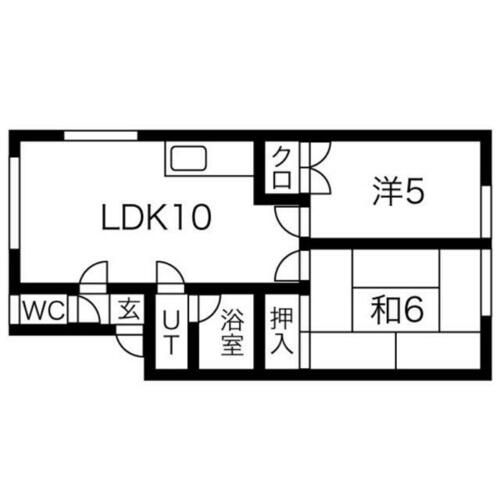 北海道札幌市手稲区西宮の沢二条4丁目(アパート)の賃貸物件の間取り