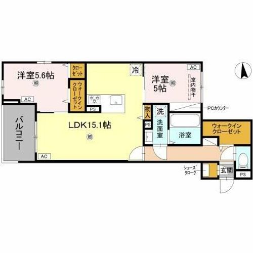Armojour A棟の間取り