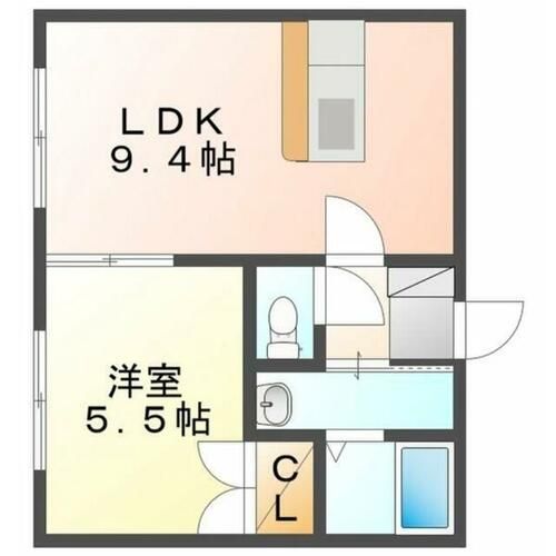 エリア新琴似102の間取り