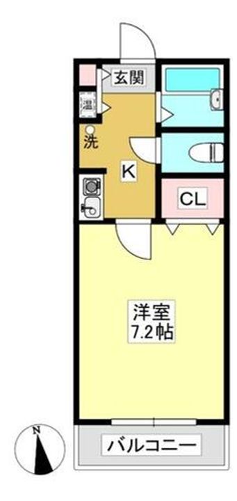 ジュネス福田D棟205の間取り