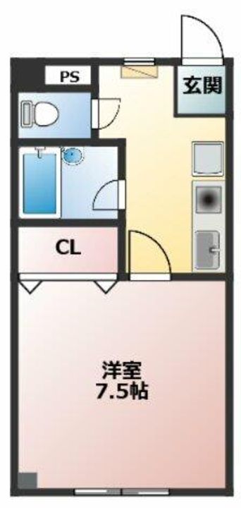 パラドール小嶋6Bの間取り