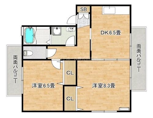 コンクオーレ香ヶ丘A202の間取り