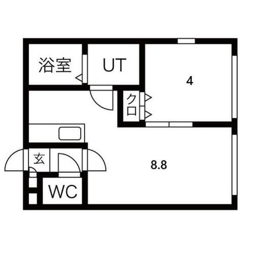 北海道札幌市手稲区稲穂二条7丁目(アパート)の賃貸物件の間取り