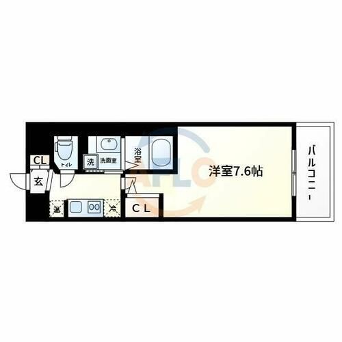 エグゼ難波南の間取り