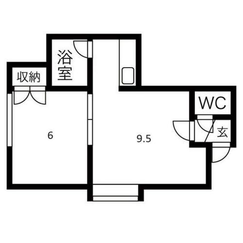 北海道札幌市手稲区新発寒七条1丁目(アパート)の賃貸物件の間取り