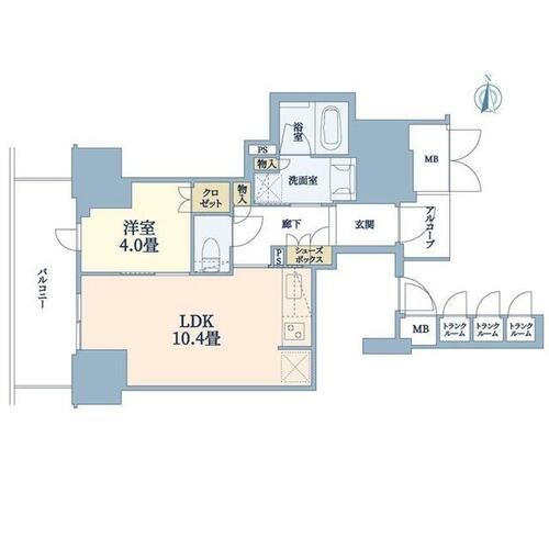 ジオタワー新町の間取り