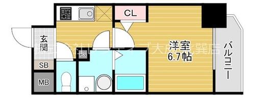 大阪府大阪市東成区東小橋3丁目(マンション)の賃貸物件の間取り