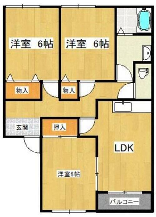 福岡県福岡市西区横浜1丁目(アパート)の賃貸物件の間取り
