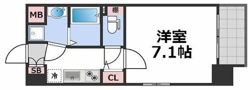 ウエンズ玉造ESTの間取り