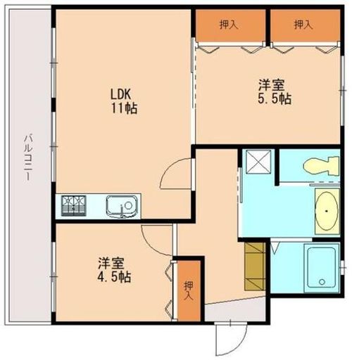 福岡県福岡市城南区樋井川6丁目(マンション)の賃貸物件の間取り
