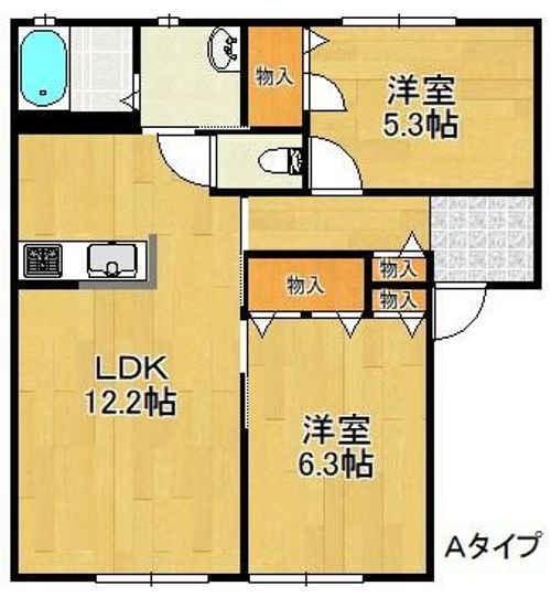 ディアス二色浜の間取り