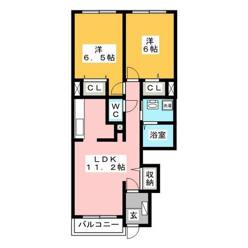 オレンジガーデンⅤ Bの間取り