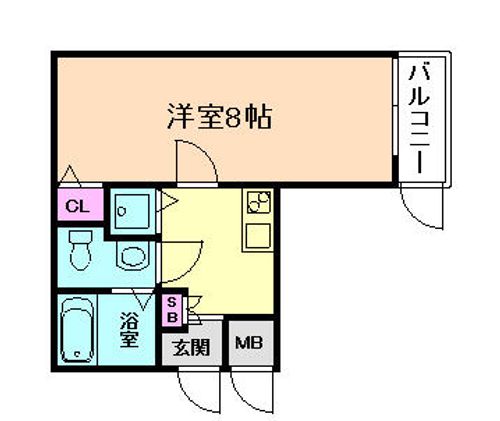 大阪府大阪市西淀川区竹島3丁目(アパート)の賃貸物件の間取り