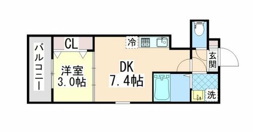 ココングランジュール芦屋西1の間取り