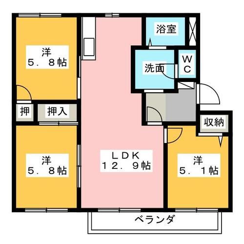 カーサ滝ノ水の間取り