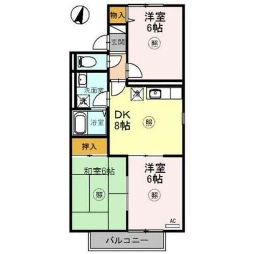 兵庫県明石市藤江(アパート)の賃貸物件の間取り