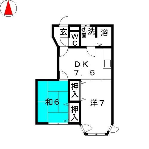 ファミールBの間取り