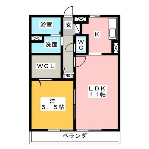 ボヌール今池南 B棟の間取り