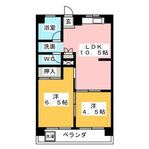 第1Uコーポの間取り