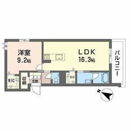 Premias上社203の間取り
