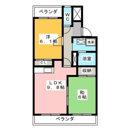 神ノ木ハイツの間取り