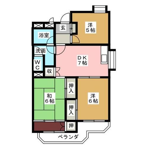 第3富士ハイツの間取り